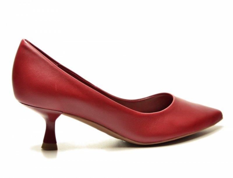 Czółenka 38 kaczuszki BOTTERO 365401 skóra bordowe skórzane bordo