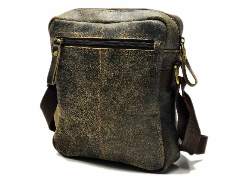 Torebka męska skórzana brązowa skóra MARKO listonoszka