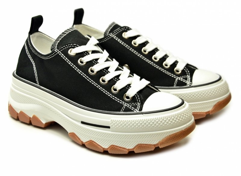 Trampki czarne 39 FILIPPO 7092 półbuty damskie 