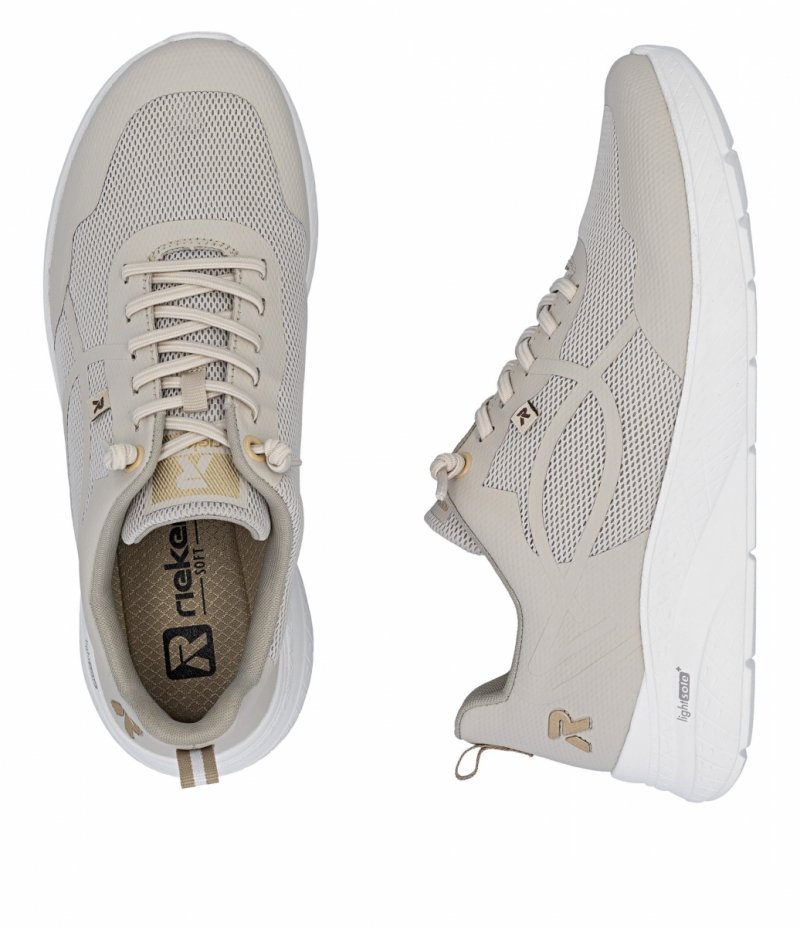 Sneakersy beżowe 37 RIEKER M8551 beż półbuty damskie 