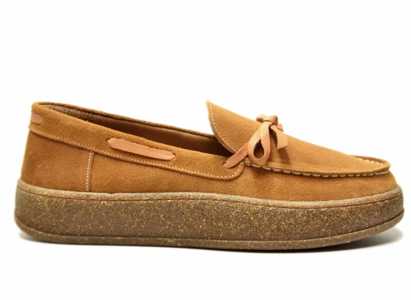 Mokasyny camel 40 skóra VERANO 24721 skórzane półbuty