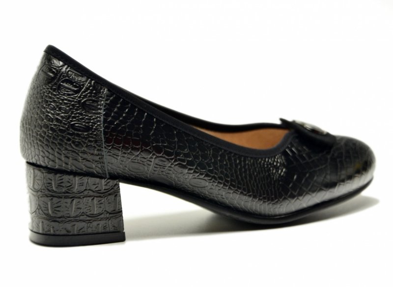 Czółenka czarne 39 skóra POTOCKI 19448 na obcasie skórzane damskie