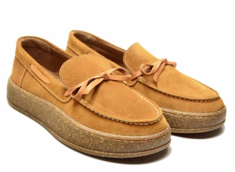 Mokasyny camel 38 skóra VERANO 24721 skórzane półbuty