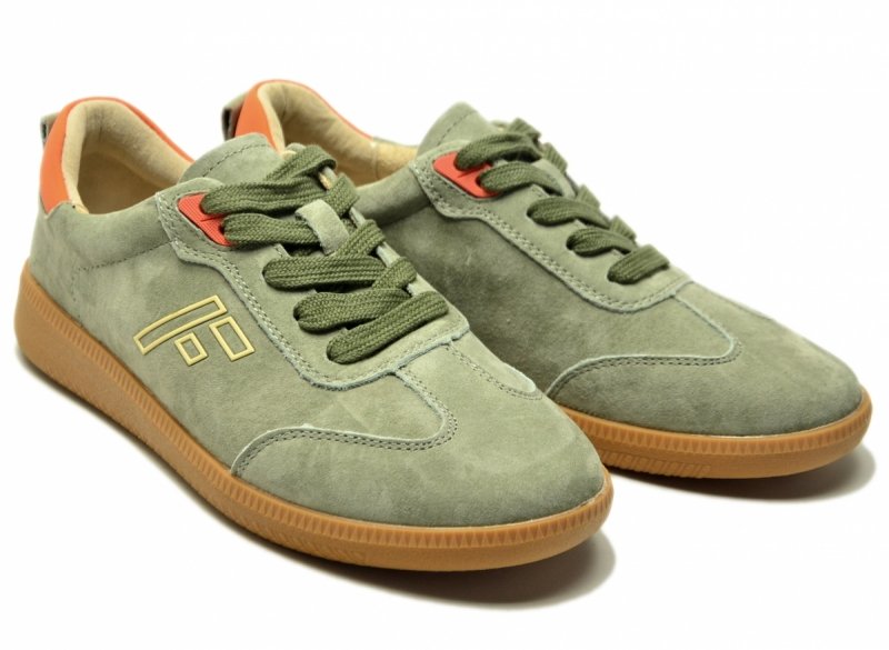 Sneakersy zielone 38 skóra FILIPPO 7510 skórzane półbuty zamsz