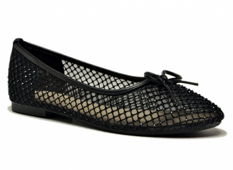 Baleriny 41 czarne VINCEZA 62270 kryształki półbuty