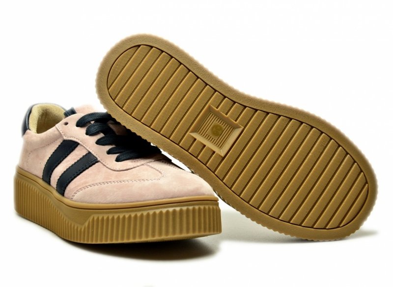 Półbuty sneakersy 40 skóra FILIPPO 6776 różowe skórzane zamsz 