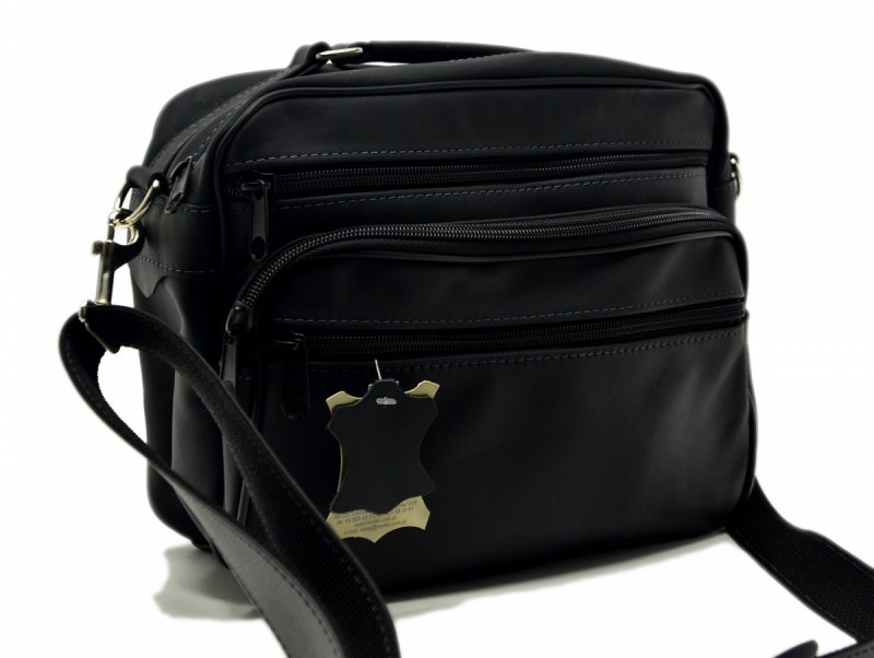 Torba męska skórzana czarna skóra MARKO listonoszka