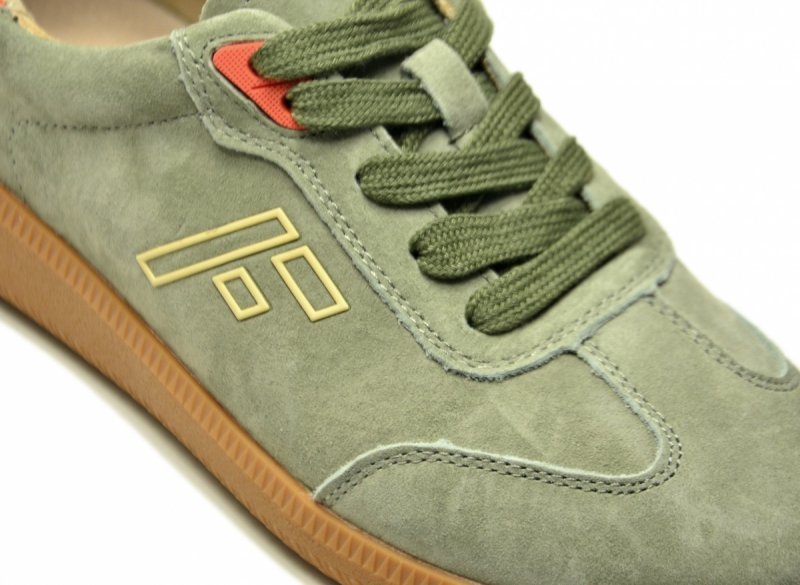 Sneakersy zielone 39 skóra FILIPPO 7510 skórzane półbuty zamsz