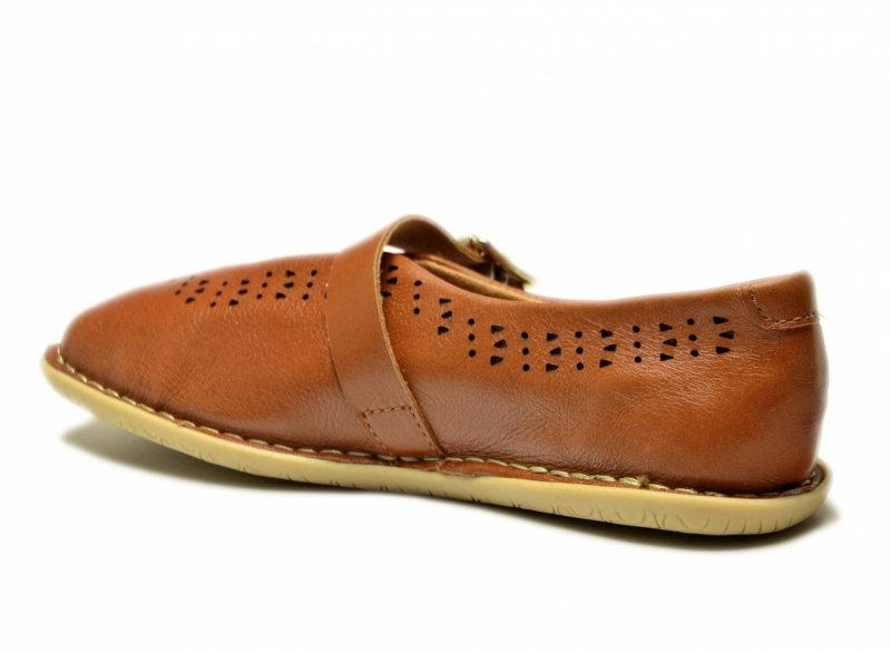 Półbuty damskie camel 41 skóra ANDACCO 6264 skórzane na pasek