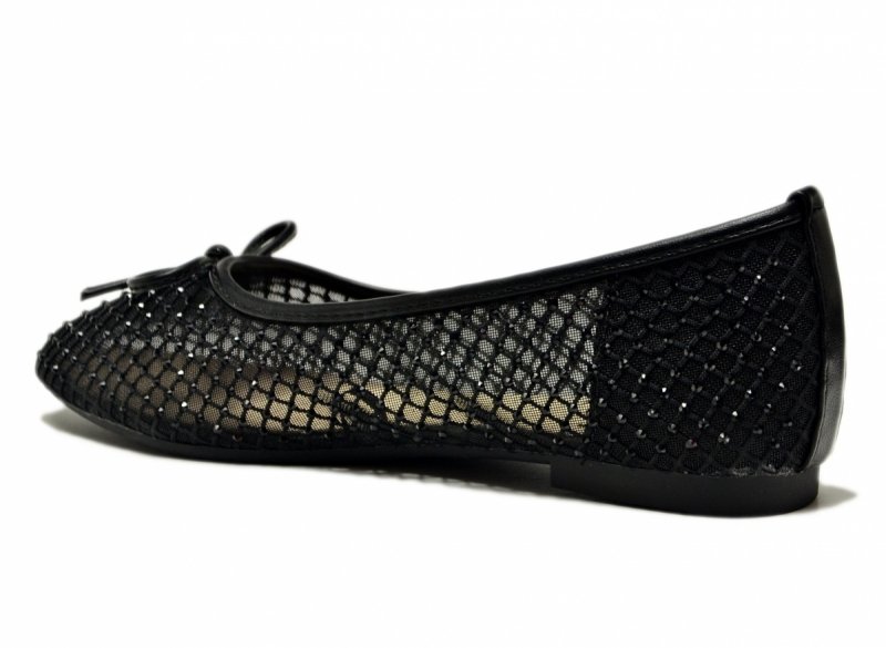 Baleriny 37 czarne VINCEZA 62270 kryształki półbuty