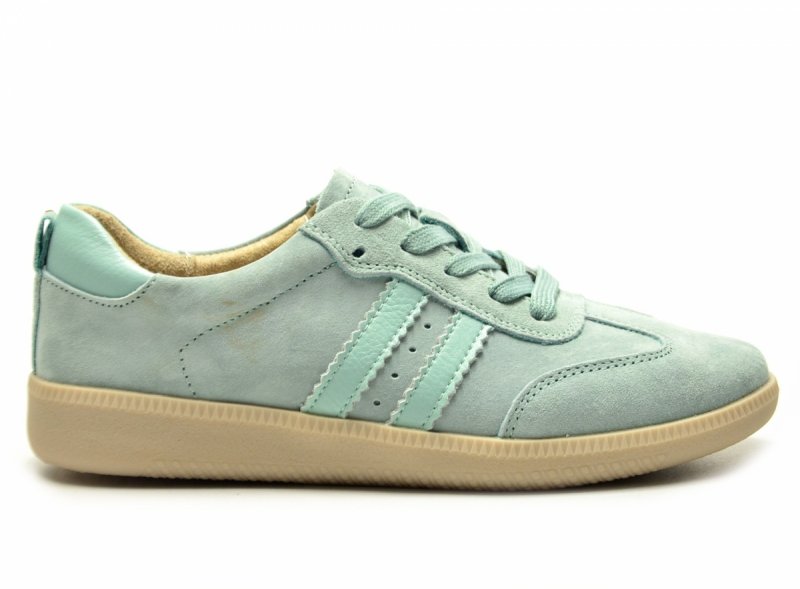 Półbuty sneakersy 40 skóra FILIPPO 7508 zielone skórzane zamsz