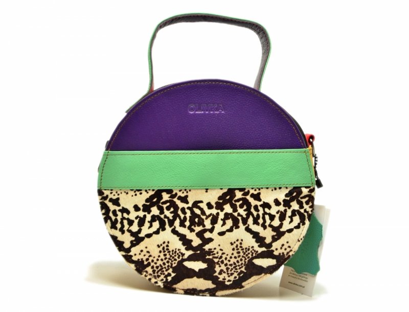 Torebka listonoszka OLIVKA skóra kolorowa skórzana 100013