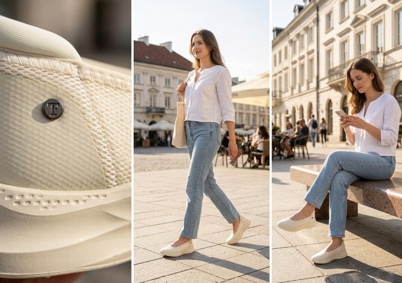 Baleriny sportowe beż 40 półbuty FILIPPO 7599 kremowe beżowe