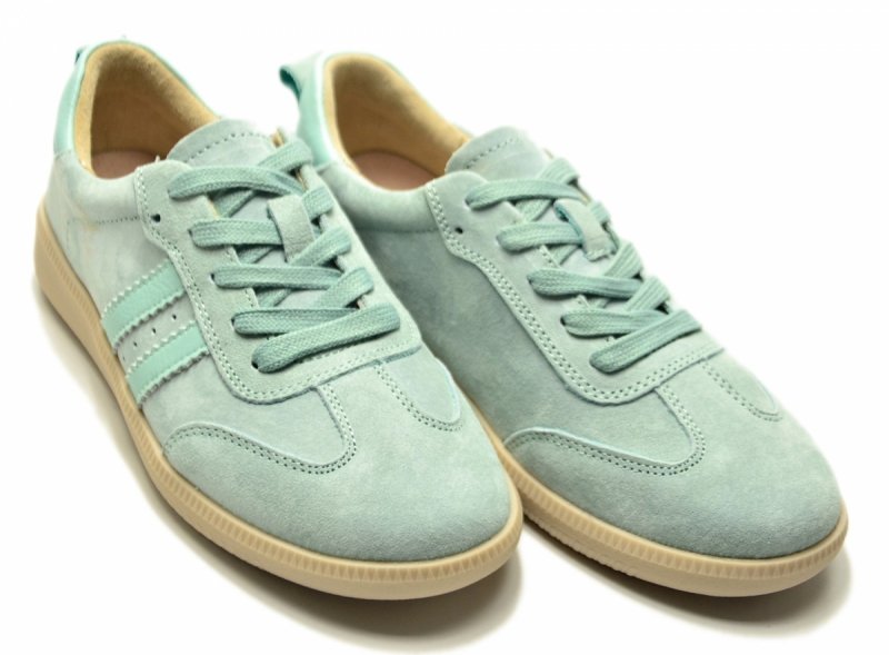 Półbuty sneakersy 40 skóra FILIPPO 7508 zielone skórzane zamsz