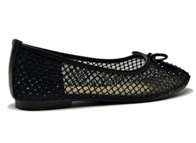 Baleriny 37 czarne VINCEZA 62270 kryształki półbuty