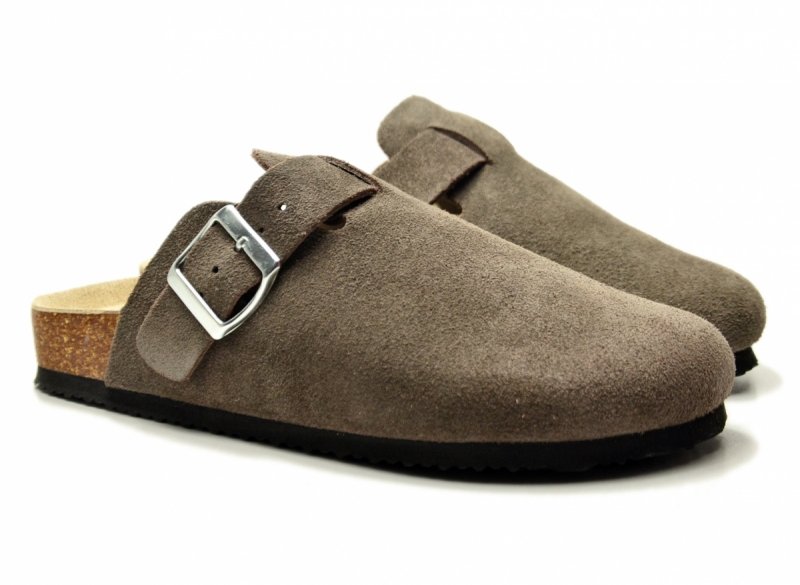 Klapki brązowe skóra 36 VINCEZA 101332 chodaki skórzane damskie