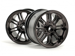 8 SPOKE WHEEL BLACK CHROME  - komplet felg