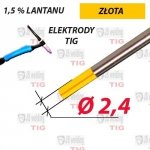 WL15 ELEKTRODA TIG ZŁOTA Ø 2,4 mm 