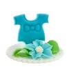 Hokus - Dekoracja cukrowa na tort - chrzest, baby shower - niebieska
