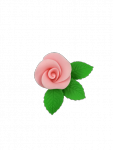 Róża mała z listkami - różowa 20 kompletów