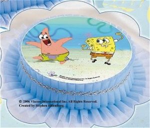 Kardasis - Opłatek na tort okrągły Pan Gąbka Spongebob 50804