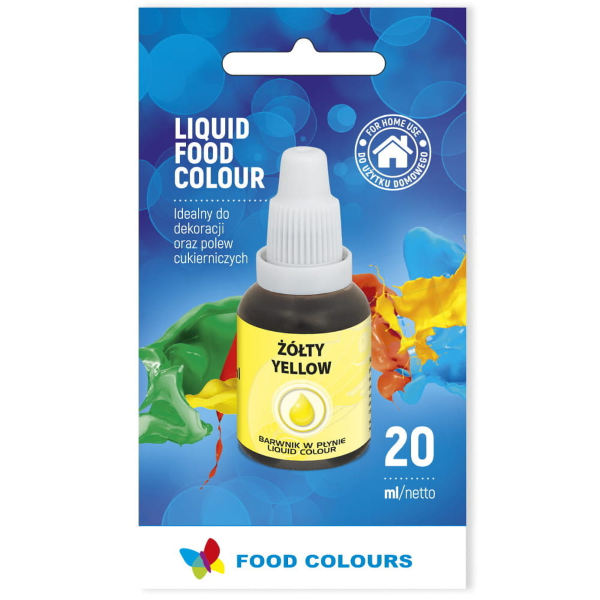 Barwnik spożywczy w płynie ŻÓŁTY 20ml - Food Colours