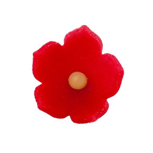 HOKUS - Kwiatek firmowy czerwony - Kwiaty cukrowe 8 x 10 szt.
