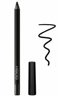 Kredka do oczu wodoodporna 023 Black Ink, GOSH Velvet Touch, 1,2g 