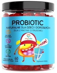 Probiotyk - Naturalne Żelki dla Dzieci i Dorosłych, Myvita, 60 sztuk 