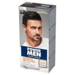 JOANNA Power Men Farba odsiwiająca do włosów dla mężczyzn 02 Dark Brown 100 g