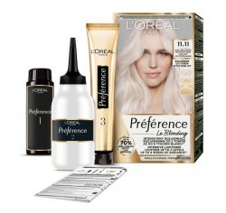 LOREAL Preference Farba do włosów 11.11 - Bardzo Bardzo Jasny Chłodny Kryształowy Blond 1 op.