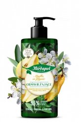 HERBAPOL Mydło w płynie odświeżające Szałwia, Gruszka, D-pantenol 390 ml