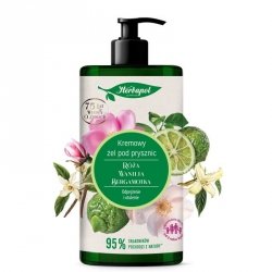 HERBAPOL Kremowy Żel pod prysznic - Róża & Wanilia & Bergamotka 740 ml