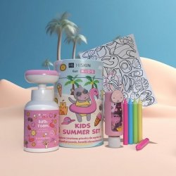 HISKIN Zestaw Kids różowy pianka+żel+kredki