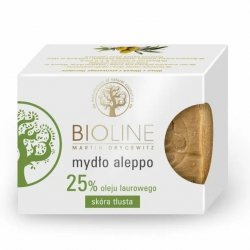 Mydło Aleppo 25% Oleju Laurowego, skóra tłusta, Bioline, 200g