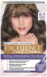 LOREAL Excellence Creme Farba do włosów  6.11 Ultrapopielaty ciemny blond
