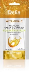 DELIA Beauty Kremowa maseczka do twarzy rozjaśniająca z witaminą C 8 ml