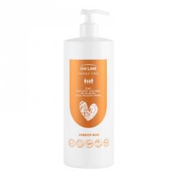 ON LINE Family Time Żel do mycia ciała ,włosów i twarzy 3w1 - Apricot Bliss  850 ml