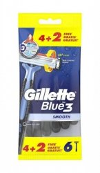 P&G GILLETTE MASZYNKA BLUE 3 SMOOTH 4+2&