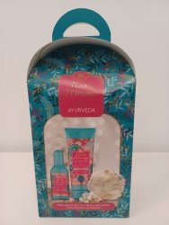 TESORI D`ORIENTE Zestaw prezentowy Ayurveda (woda toaletowa 100 ml + żel pod prysznic 75 ml + myjka do kąpieli)