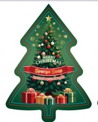 HURREM SULTAN Sponge Soap Mydełko świąteczne w gąbce do kąpieli Choinka