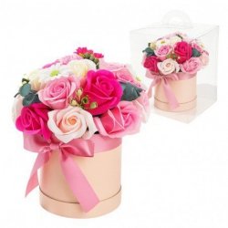 ECARLA Flower Box Bukiet zapachowych kwiatów mydlanych w pudełku BUK23