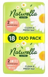 NATURELLA Ultra Podpaski ze skrzydełkami Normal Plus (rozmiar 2) 1 op. - 18 szt.