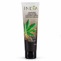 Krem do Rąk Ochronny z Olejem Konopnym, 100 ml, India Cosmetics