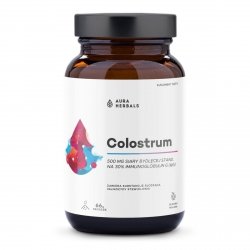 Colostrum 500 mg Słodka malina Suplement diety w proszku, AURA HERBALS, 66 g