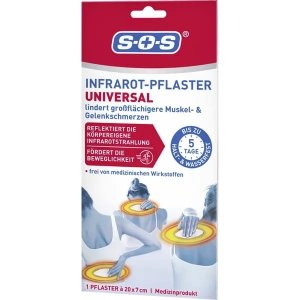 Plaster wspomagający łagodzenie bólu mięśni i stawów SOS Infrarot-Pflaster Universal, 1 plaster 20 × 7 cm 