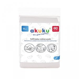 AKUKU Płatki kosmetyczne dla niemowląt (A0003) 60 szt 