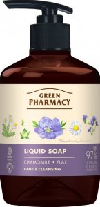 GREEN PHARMACY Mydło w płynie Rumianek + Olej lniany 460 ml 