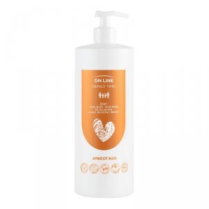 ON LINE Family Time Żel do mycia ciała ,włosów i twarzy 3w1 - Apricot Bliss 850 ml 