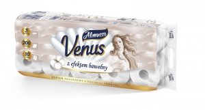 ALMUSSO Venus Papier toaletowy 3-warstowy z efektem bawełny Biały 1 op. - 10 szt. 